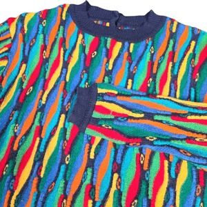 Vtg COOGI Sweater 3D knit 100% Wool Shrunk From Medium To Fits Like XS See Notes